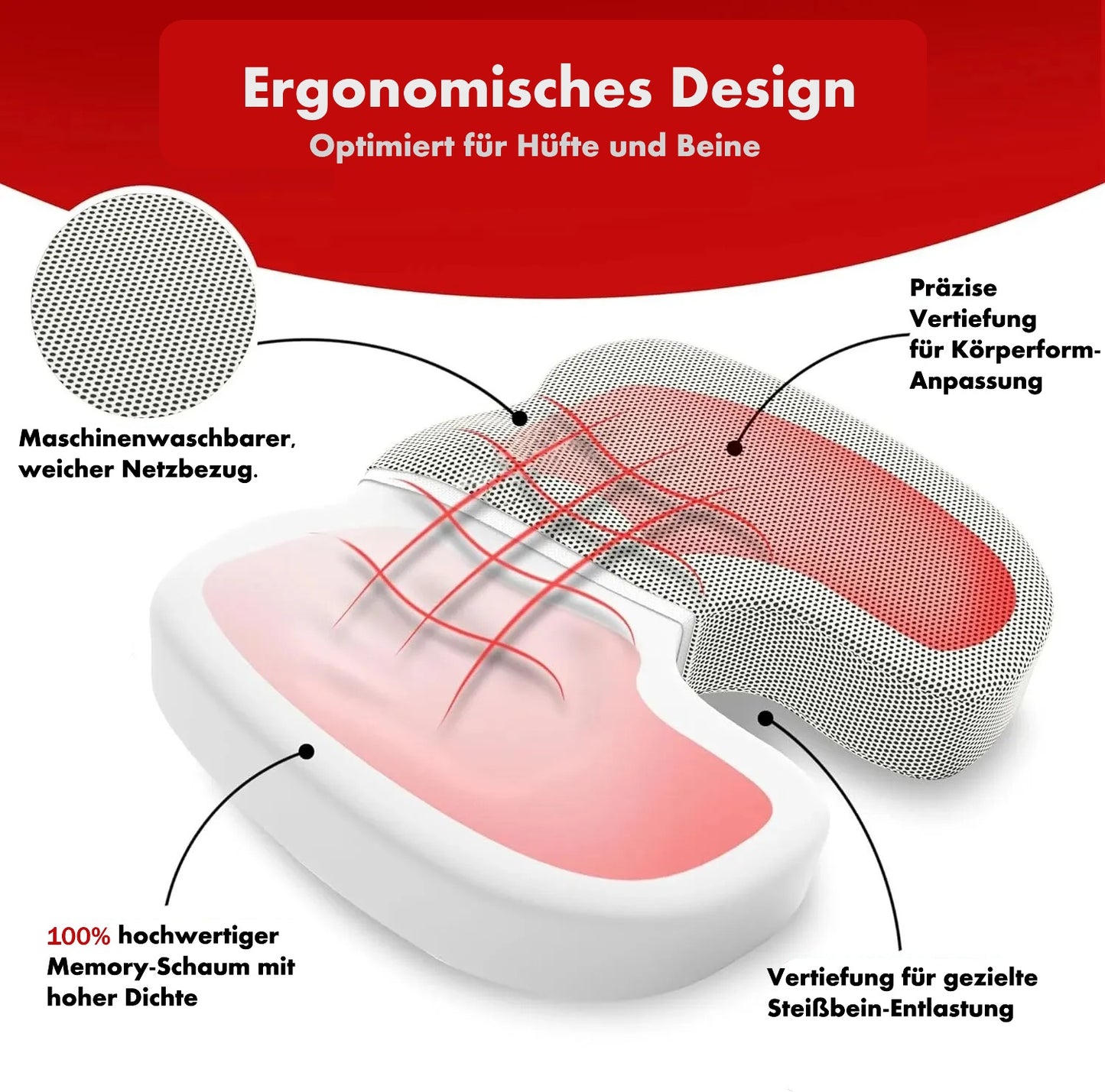 Ergonomisches Sitzkissen