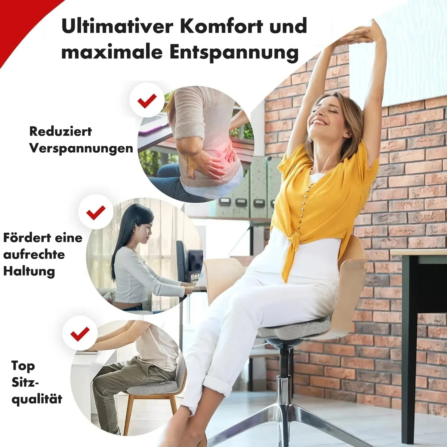Ergonomisches Sitzkissen